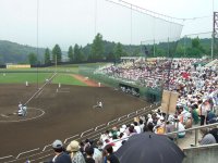 笠間球場 試合風景