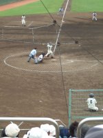 笠間球場 試合風景