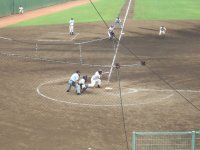 笠間球場 試合風景