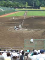 笠間球場 試合風景