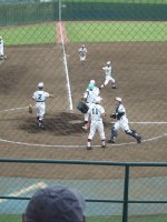 県営大宮球場 試合前練習