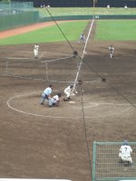 笠間球場 試合風景